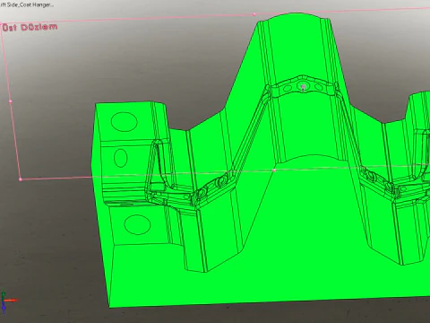 Вешалка для одежды Модель 02Длинная 3D Модель