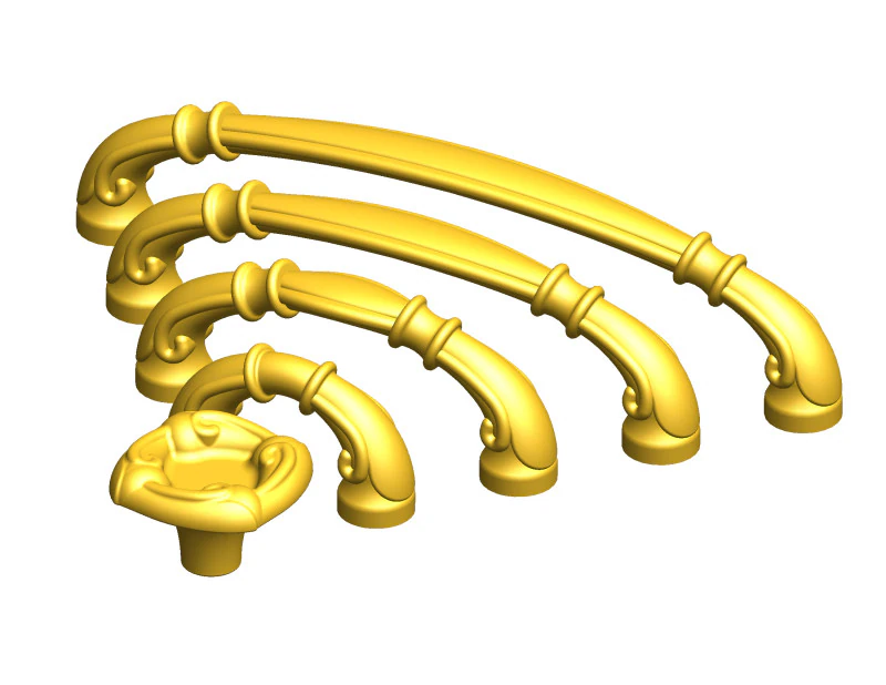 Cabinet Handle Model 09 Slider 3D Model .c4d .max .obj .3ds .fbx .stl .blend