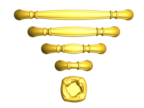 Cabinet Handle Model 09 Slider 3D 모델