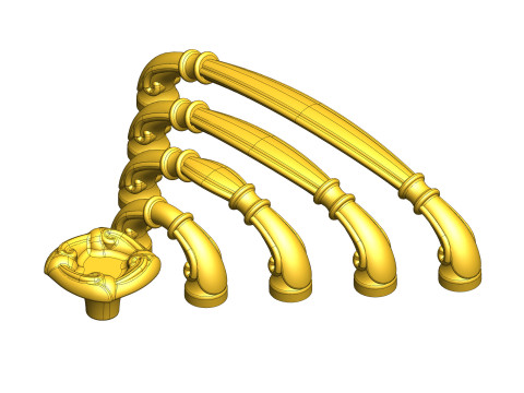 Cabinet Handle Model 09 Slider 3D 모델