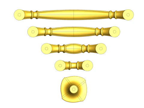 Cabinet Handle Model 09 Slider 3D Model