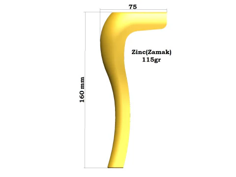 Noga meblowa Nowy projekt 01 16cm Model 3D