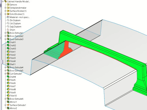Cabinet Handle Model 11 3D Model