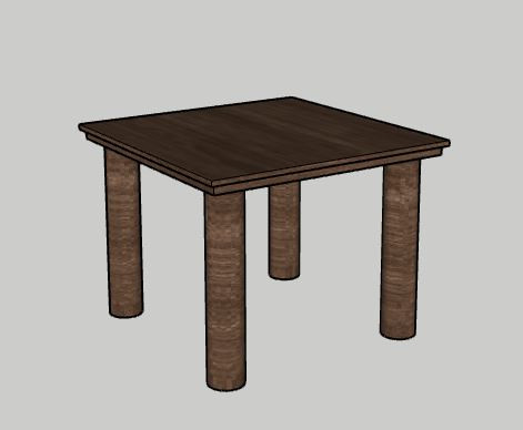 Simple Table 3D 模型 .c4d .max .obj .3ds .fbx .stl .blend 