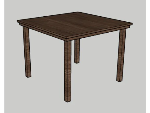 Modern Minimalist Square Table High-Quality 3D Model