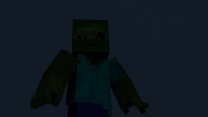 Minecraft Zombie Animated 3D Model 3D .c4d .max .obj .3ds .fbx .stl .blend 