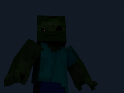 Minecraft Zombie Animated 3D 3D 모델