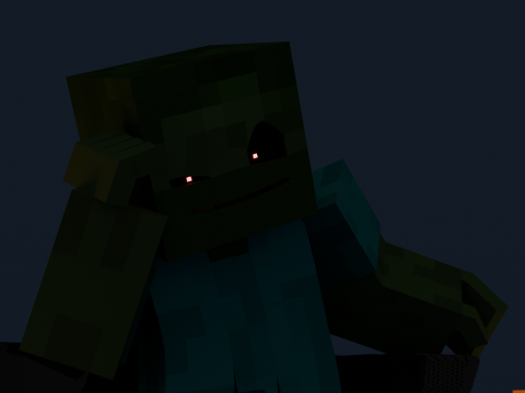 Minecraft Zombie Animated 3D Model 3D