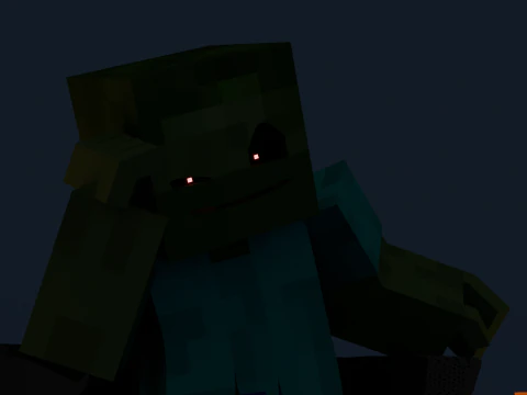 Minecraft Zumbi Animado 3D Modelo 3D