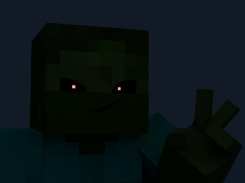 Minecraft Zombie Animated 3D Model 3D