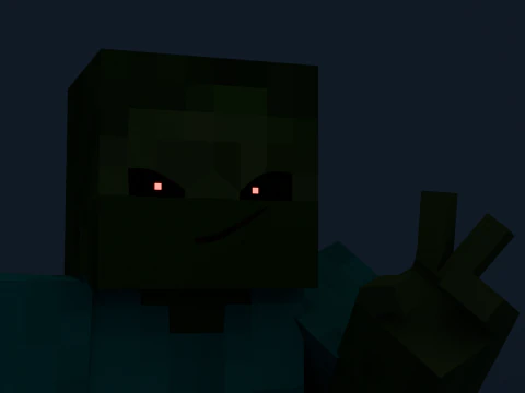 Minecraft Zumbi Animado 3D Modelo 3D