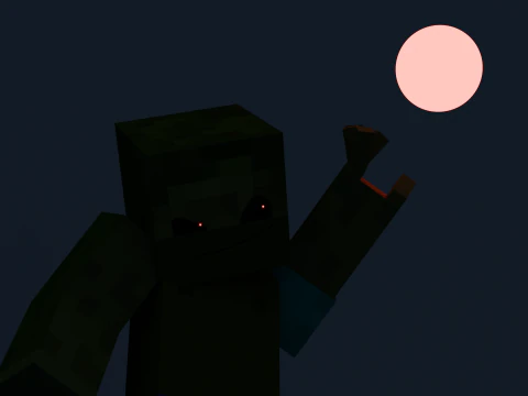 Minecraft Zumbi Animado 3D Modelo 3D