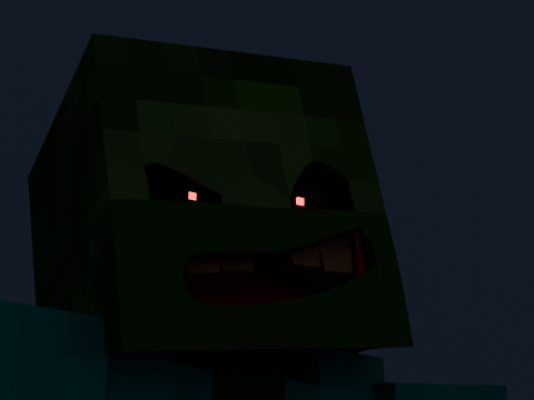 Minecraft Zombie Animated 3D Model 3D