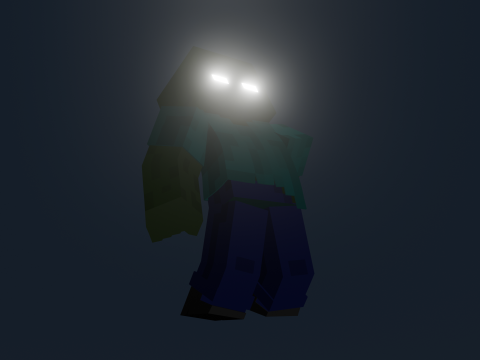 Minecraft Zombie Animated 3D Model 3D