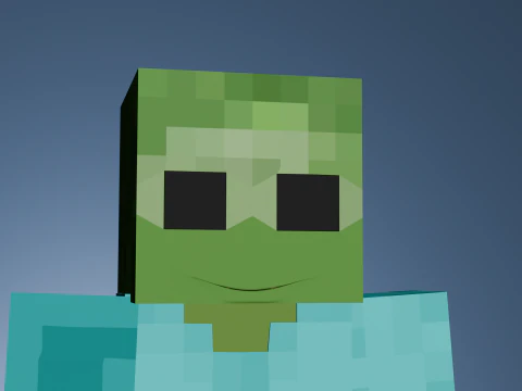 Minecraft Zumbi Animado 3D Modelo 3D