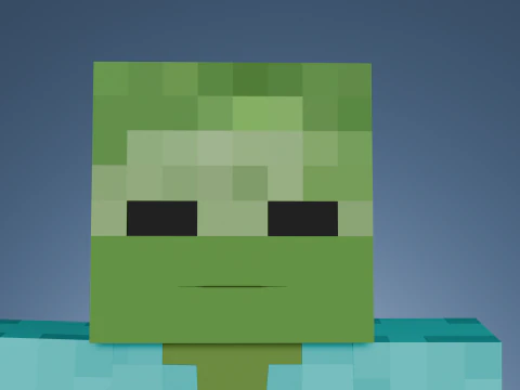 Minecraft Zumbi Animado 3D Modelo 3D