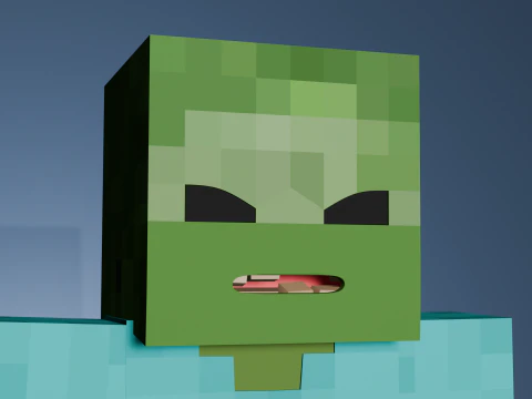 Minecraft Zumbi Animado 3D Modelo 3D