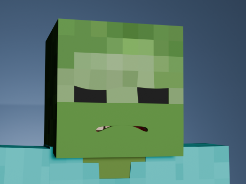 Minecraft Zombie Animated 3D Model 3D