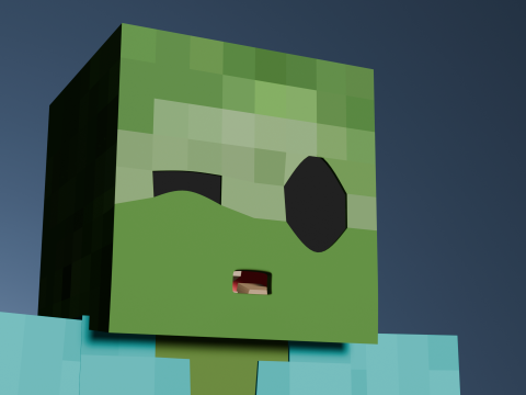 Minecraft Zombie Animated 3D Model 3D