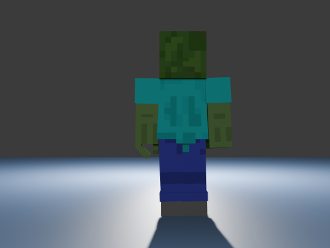 Minecraft Zombie Animated 3D Model 3D