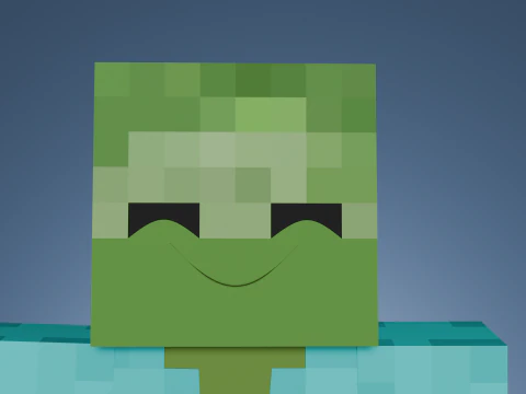 Minecraft Zumbi Animado 3D Modelo 3D
