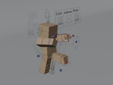 Minecraft Zombie Animated 3D Model 3D