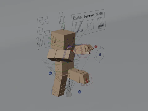 Minecraft Zumbi Animado 3D Modelo 3D