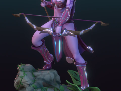 Elf archer 3D Print Model