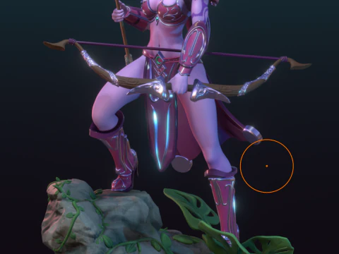 Elf archer 3D Print Model