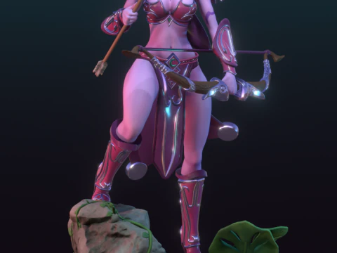Elf archer 3D Print Model