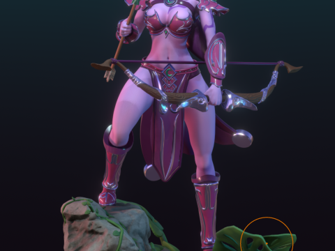 Elf archer 3Dプリントモデル