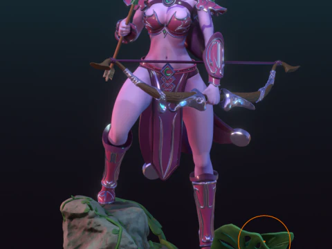 Elf archer 3D Print Model