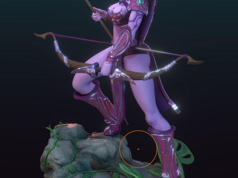 Elf archer 3Dプリントモデル