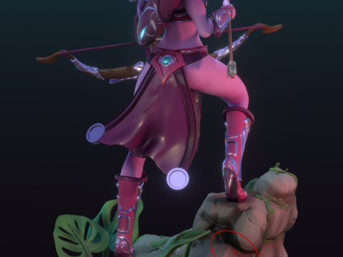 Elf archer 3Dプリントモデル