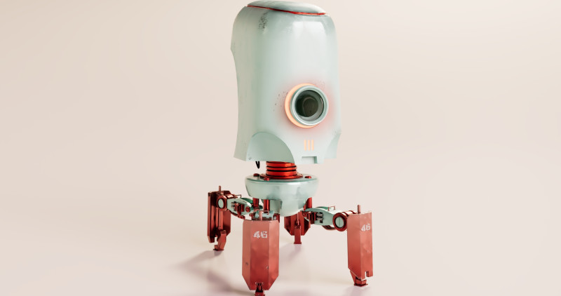 Medic Robot 3D Model .c4d .max .obj .3ds .fbx .stl .blend 