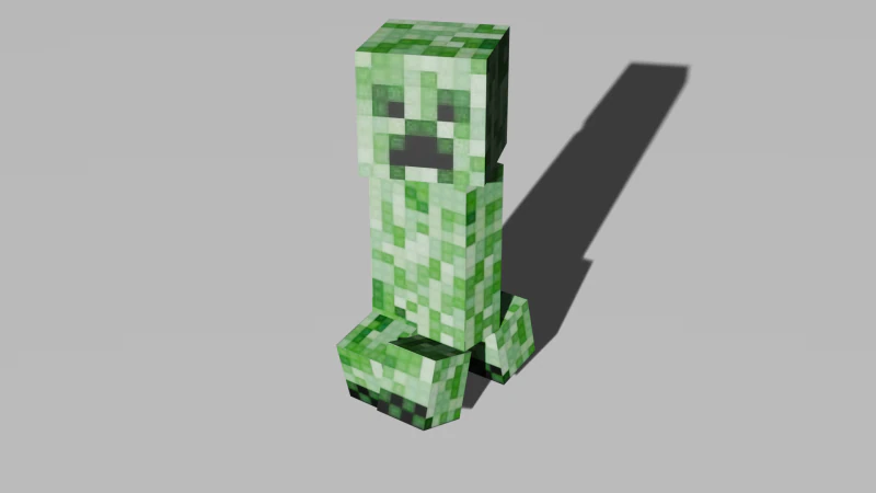 Minecraft creeper 3D 3D Model .c4d .max .obj .3ds .fbx .stl .blend 