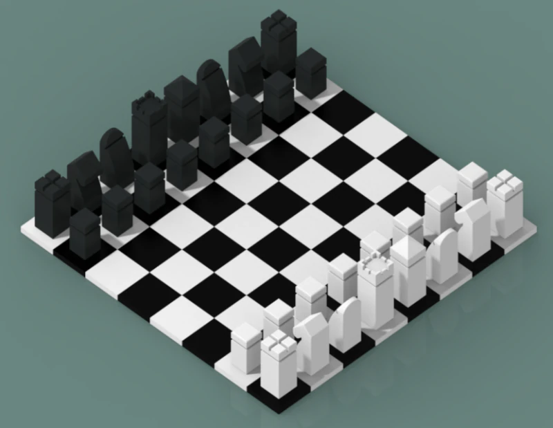 Puzzle magnetic Chess 3D Print Model .c4d .max .obj .3ds .fbx .stl .blend 