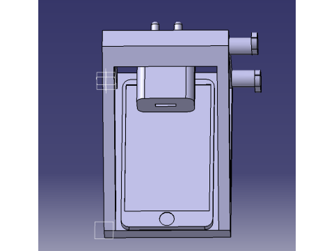 दीवार के प्लग पर चार्ज करते समय फ़ोन होल्डर 3D मॉडल
