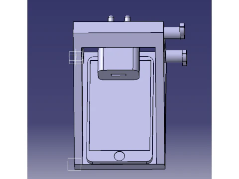 Phone holder while charging on a wall plug 3D Model