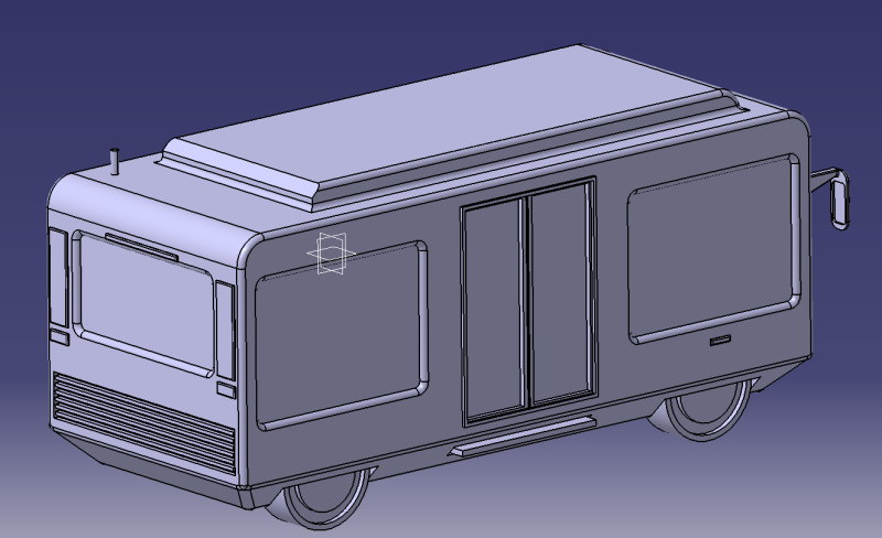 Eenvoudig 3D-futuristisch busmodel 3D Model .c4d .max .obj .3ds .fbx .stl .blend 