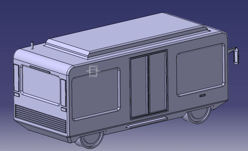 Simple 3d futuristic bus model 3D Model .c4d .max .obj .3ds .fbx .stl .blend 