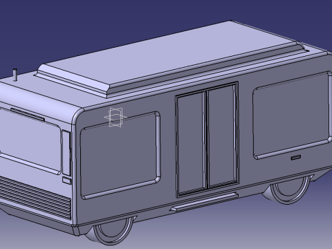 간단한 3d 미래형 버스 모델 3D 모델