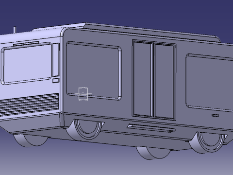 Eenvoudig 3D-futuristisch busmodel 3D Model