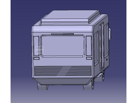 Eenvoudig 3D-futuristisch busmodel 3D Model
