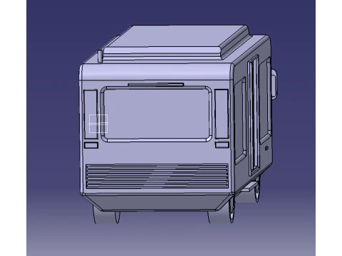 Simple 3d futuristic bus model 3D Model