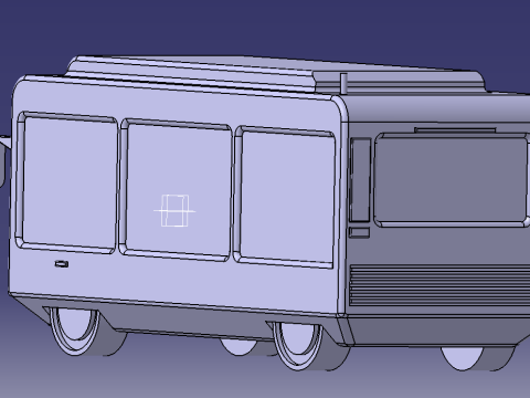 Eenvoudig 3D-futuristisch busmodel 3D Model