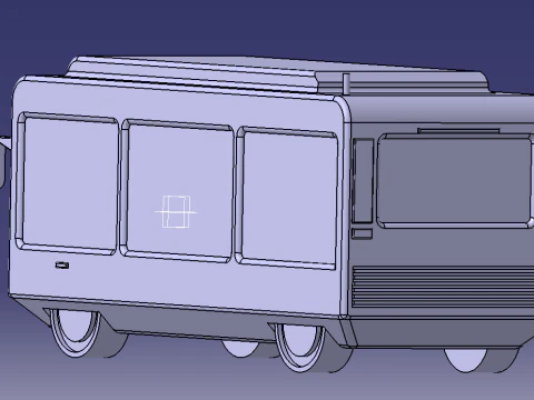Simple 3d futuristic bus model 3D Model