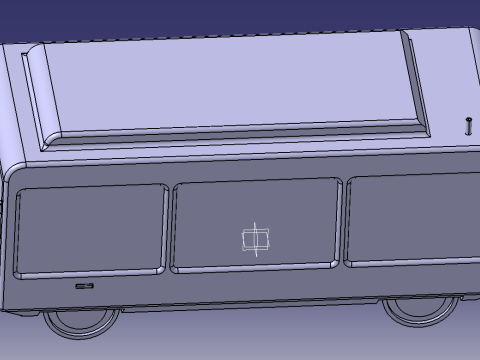 Eenvoudig 3D-futuristisch busmodel 3D Model