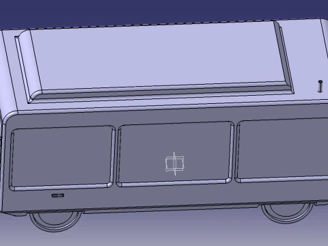 Simple 3d futuristic bus model 3D Model