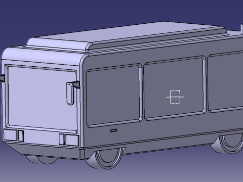 Eenvoudig 3D-futuristisch busmodel 3D Model